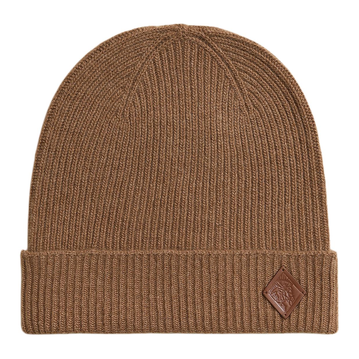 HERMES Wool Cashmere Calfskin Beanies Men's Multicolor