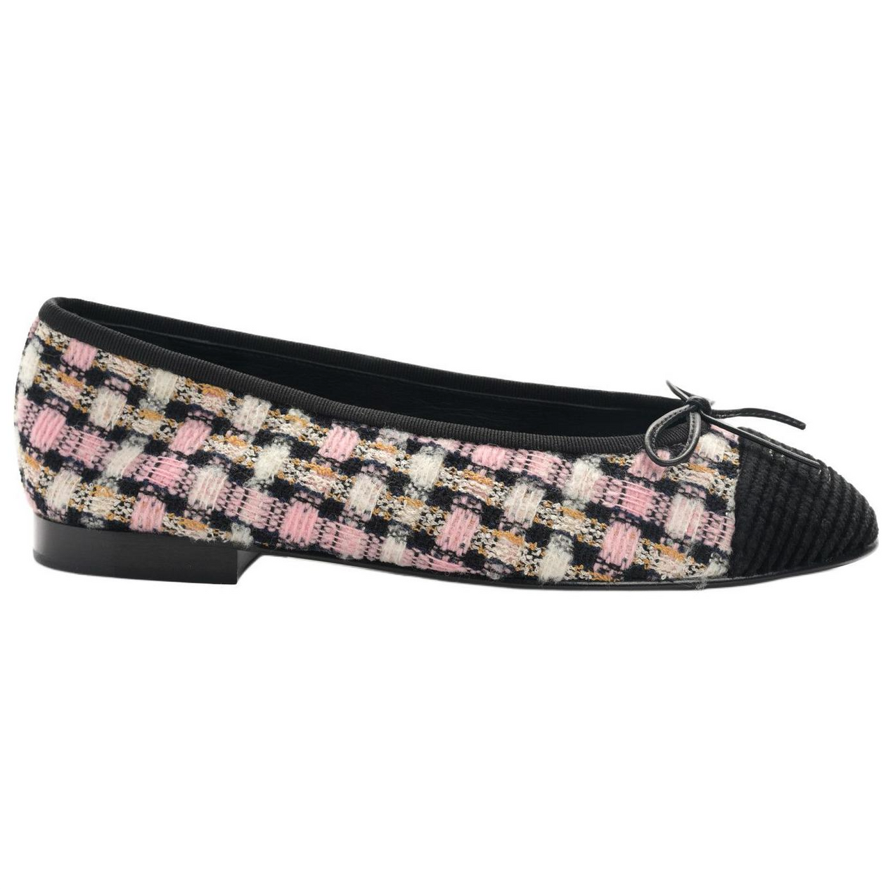 CHANEL Casual Single Shoes Women's Pink Black