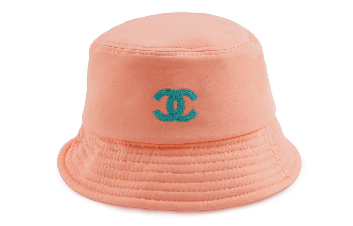 CHANEL Cotton Bucket Hats Unisex Orange