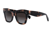 CELINE Acetate Irregular Shape Sunglasses Unisex Brown