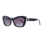 CHANEL Plate Frame Butterfly Sunglasses Women's