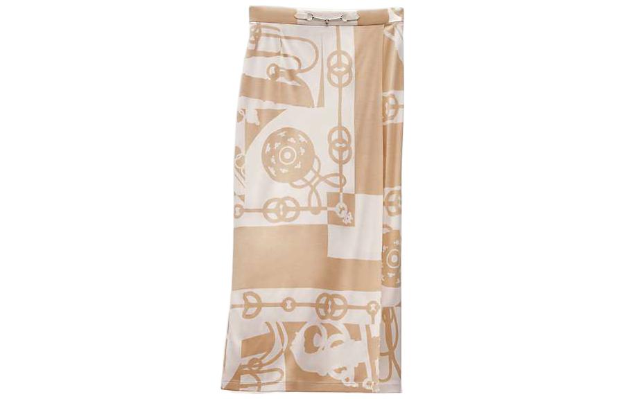 HERMES SS22 Casual Long Skirts Women's Beige