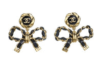 CHANEL Earrings Women's Black