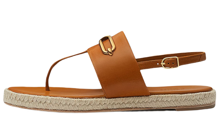 HERMES Strap Sandals Women's Brown