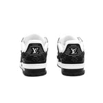 LOUIS VUITTON Panda Kitten Low-Top Skateboard Shoes Unisex Black White