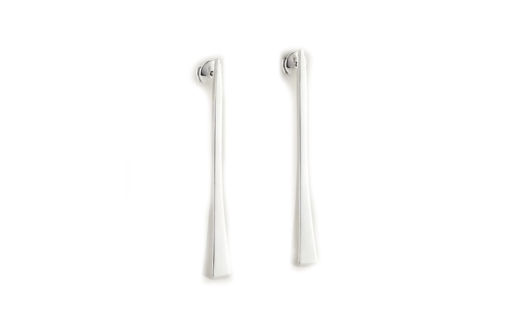HERMES 925 Sterling Silver Earrings Women's Silver
