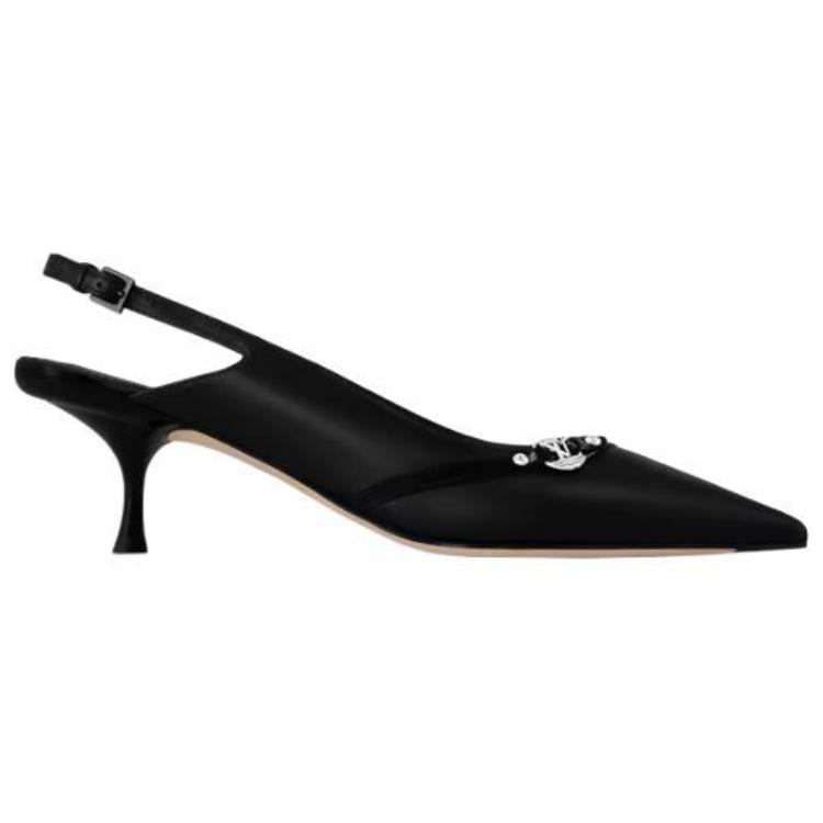 LOUIS VUITTON Slim Heel High Heels Women's Black