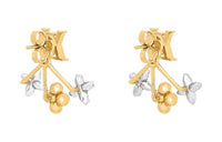 LOUIS VUITTON Zircon Earrings Women's Gold