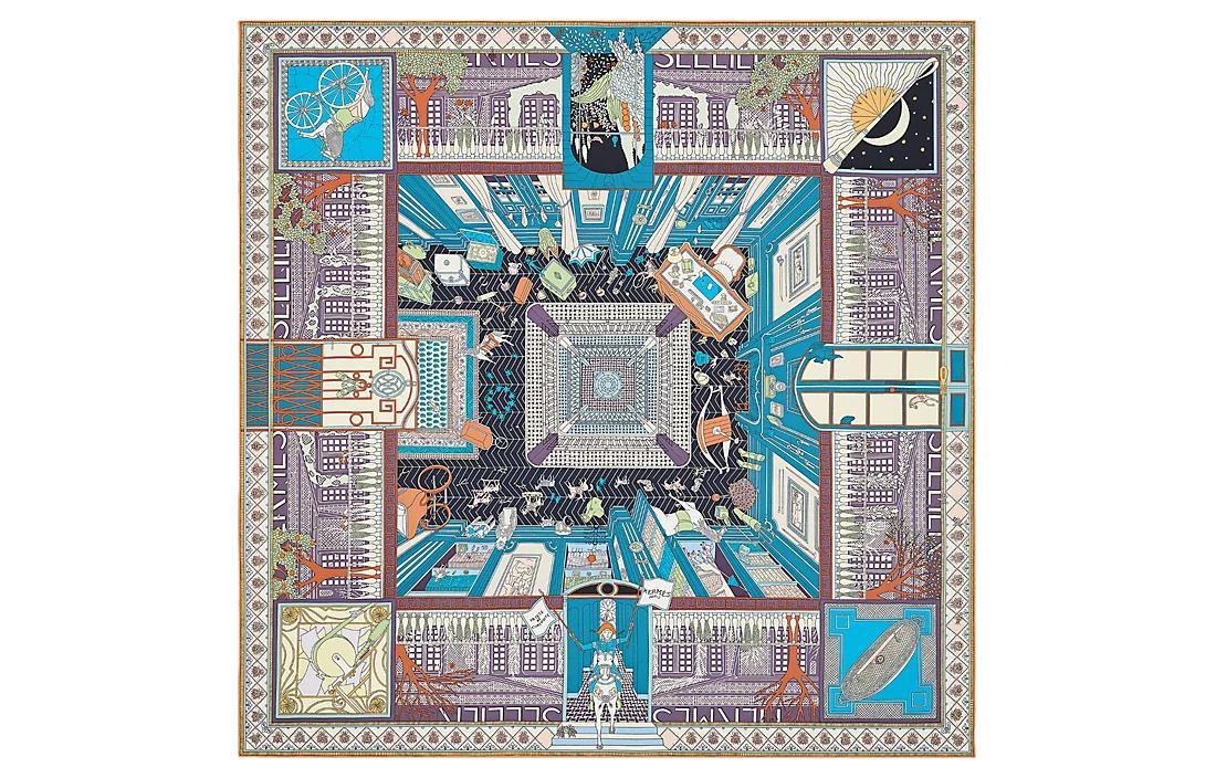 HERMES Silk Scarf Women's Multicolor