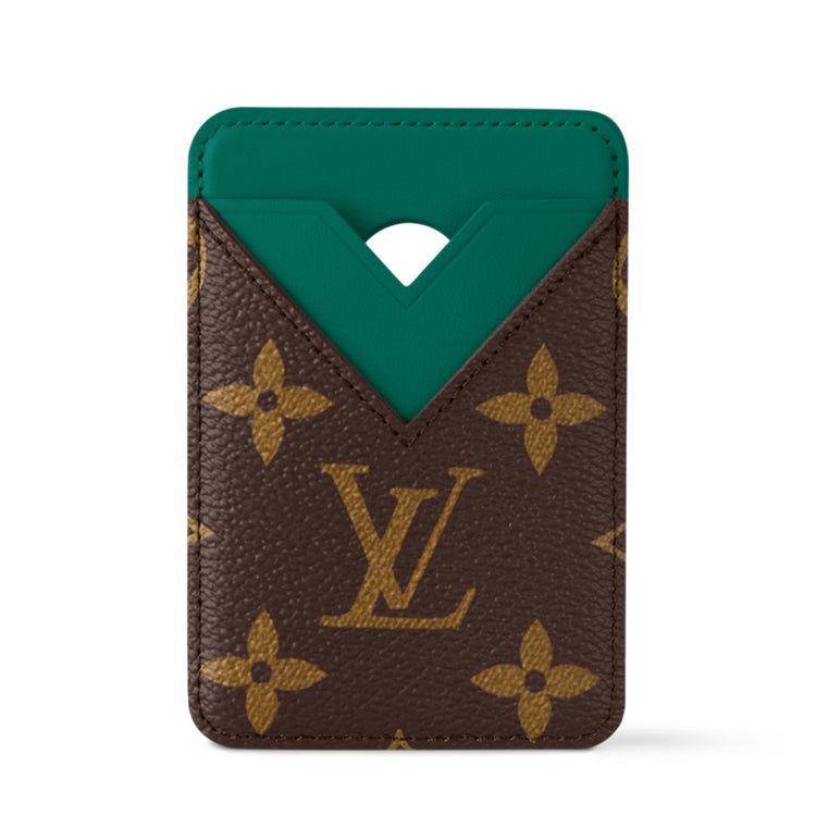 LOUIS VUITTON Coated Canvas Card Holder Women's Borneo Green