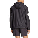 adidas Icon 3-Stripes Windbreaker Jacket 'Black White' JM6753