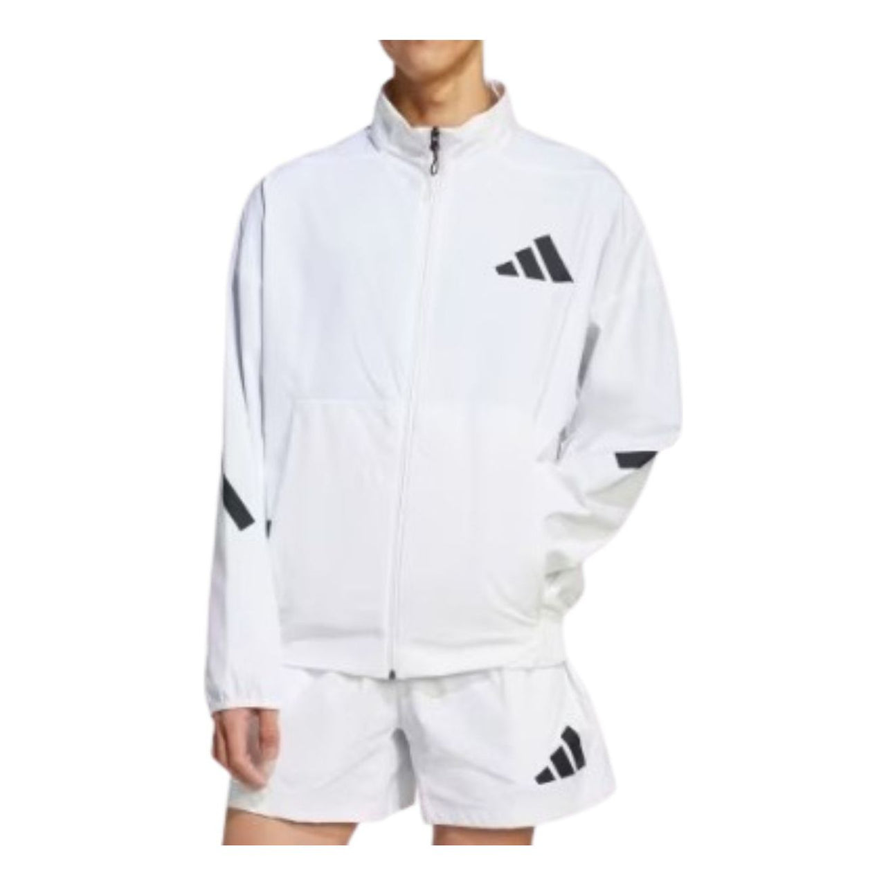 adidas Z.N.E. Sweat Track Jacket 'White Black' JN9027