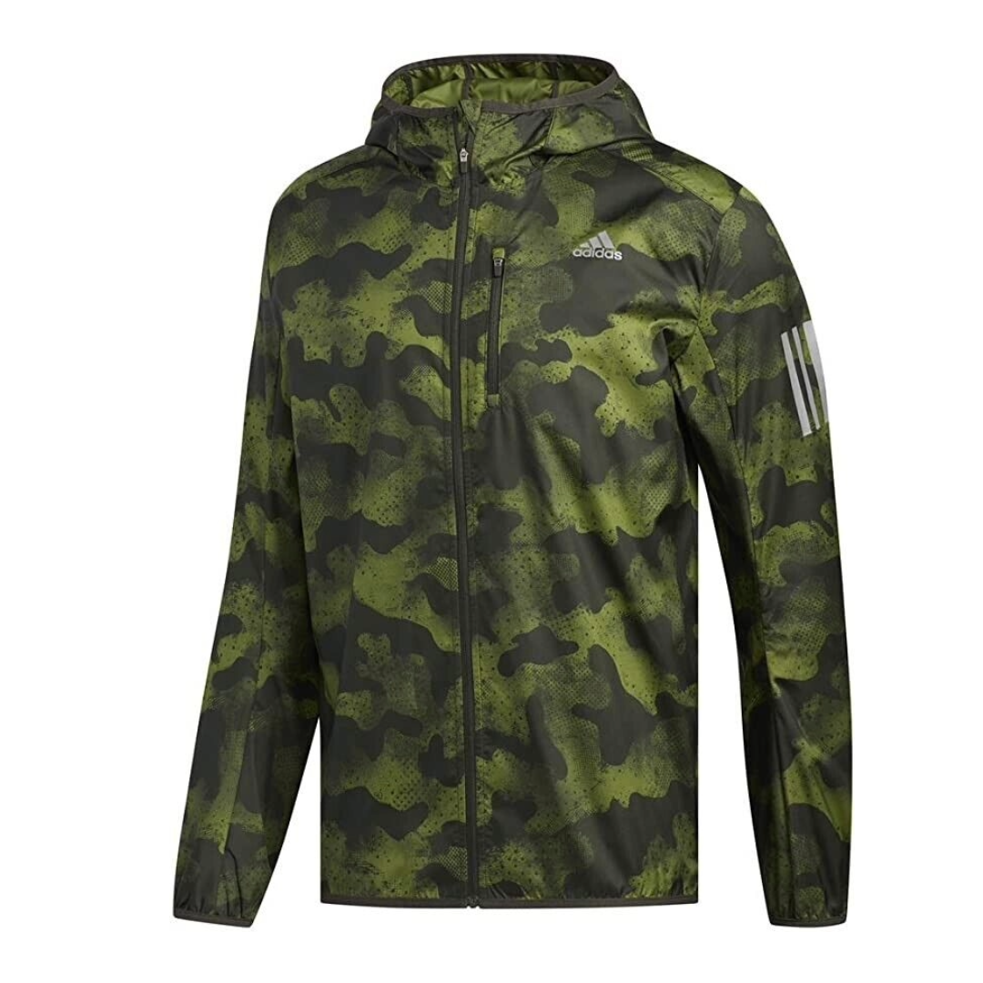 adidas Own the Run Camouflage Jacket 'Green' DZ2031