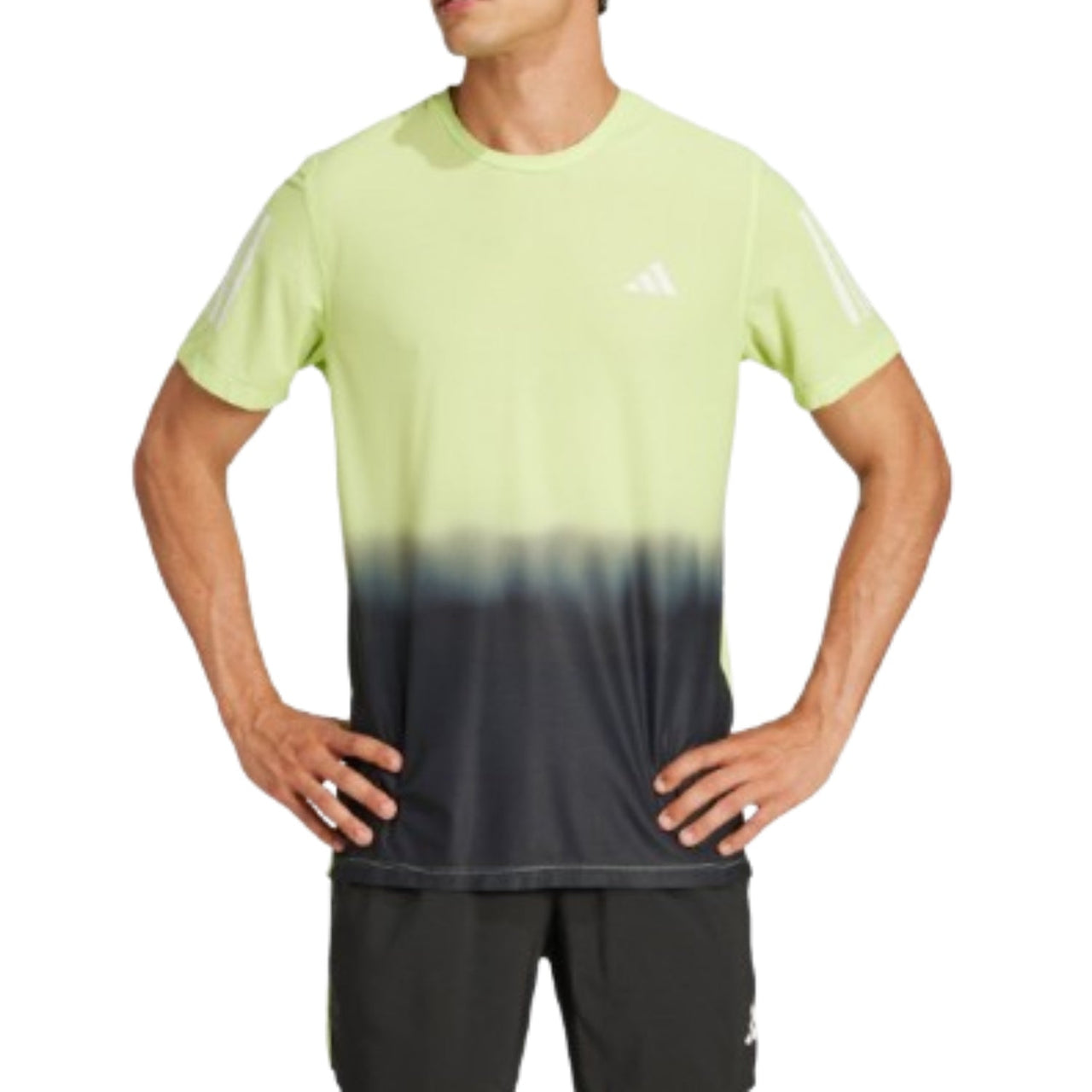 adidas Own the Run CLIMACOOL Colorblock T-Shirt 'Green Black' JP0828