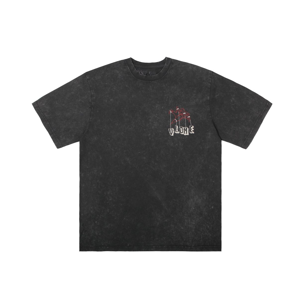 VLONE Marionette Logo Washed T-Shirt 'Black' VLTE24003
