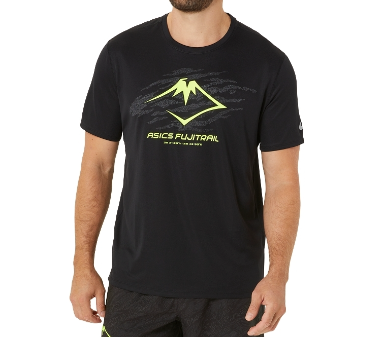 ASICS Fujitrail Running T-Shirt 'Black Green' 2011C981-002