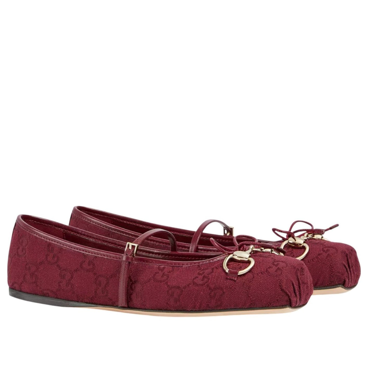 (WMNS) Gucci Horsebit Mary Jane Ballet Flats 'Ancora Jacquard' 821220-FAD8F-8546