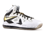 Nike LeBron 10 P.S. Elite+ 'White Gold Black' 579834-100