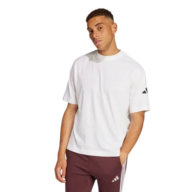 adidas Essentials Loose Fit 3 Bar Logo T-Shirt 'White' JC9296