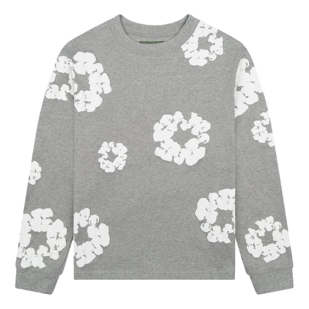 Denim Tears Cotton Wreath Long Sleeves T-Shirt 'Grey' DT-034