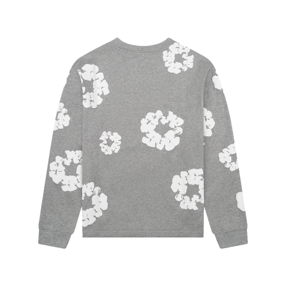 Denim Tears Cotton Wreath Long Sleeves T-Shirt 'Grey' DT-034