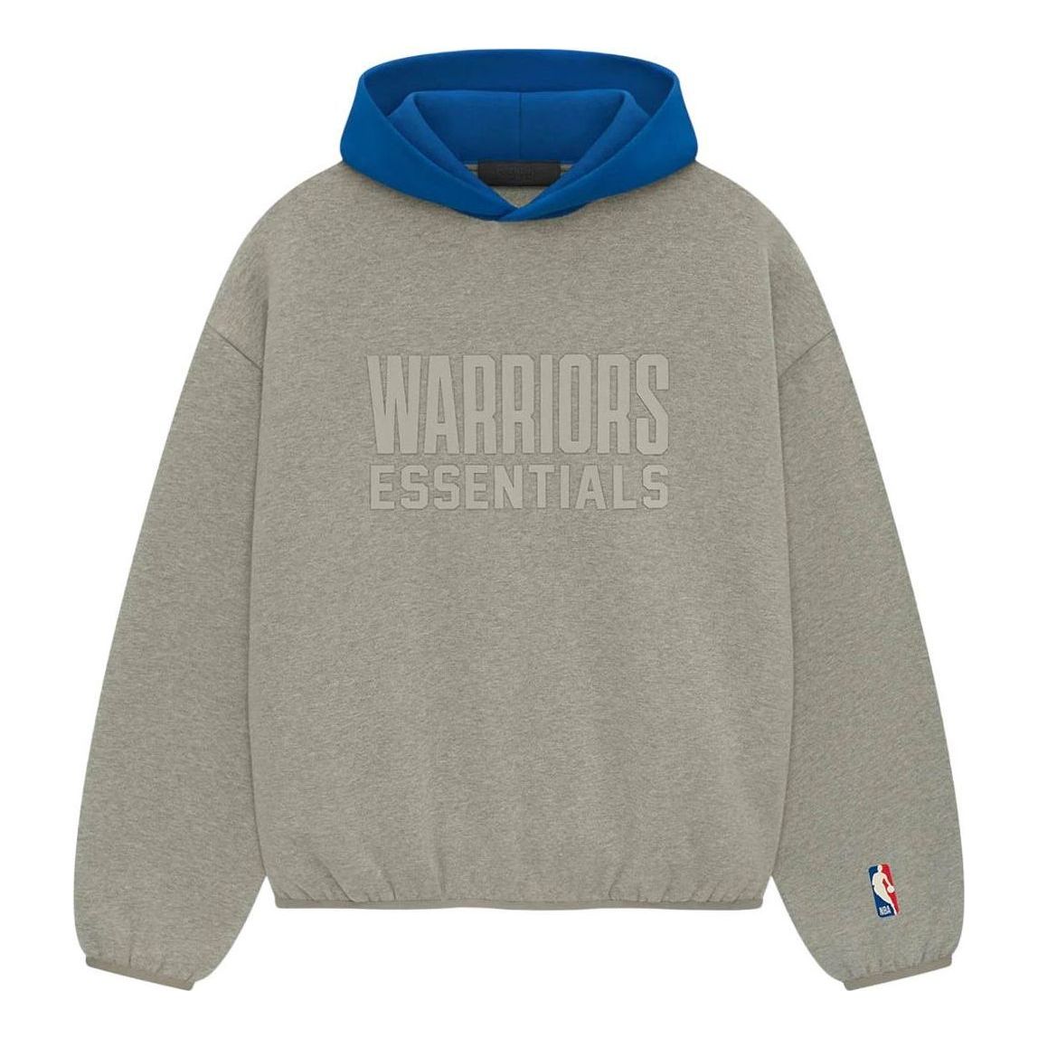 Fear of God Essentials x NBA Golden State Warriors Hoodie 'Grey Blue' 192AL246502F