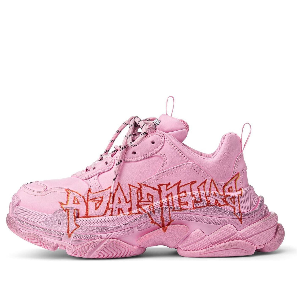 (WMNS) Balenciaga Triple S Diy Metal 'Pink Black Red' 524039W2FAY5016