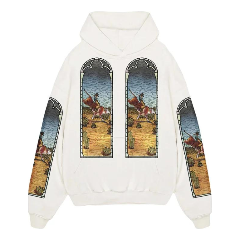Who Decides War x EST Gee Stained Glass Hoodie 'White' WDSG627
