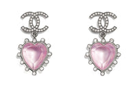 CHANEL Earrings Women's Rutenium/Pink