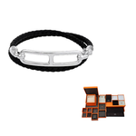 HERMES Calfskin Bracelets Women's Black