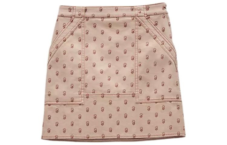 HERMES SS22 Casual Short Skirts Women's Khaki