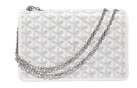 GOYARD Alexandre III Canvas With Leather Shoulder Bag, Crossbody Bag Women's White