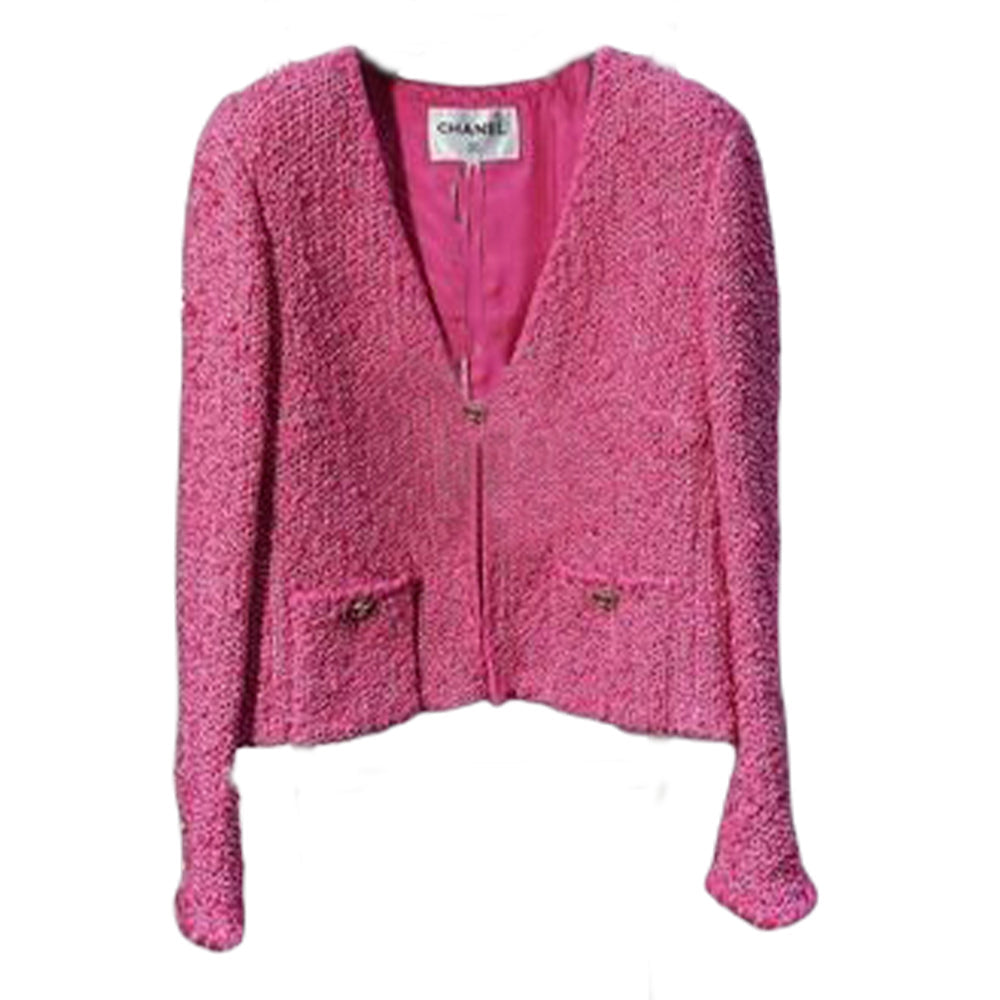 CHANEL Jackets Coats Women's Pink