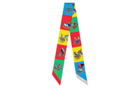 HERMES Silk Scarves Unisex Red Green