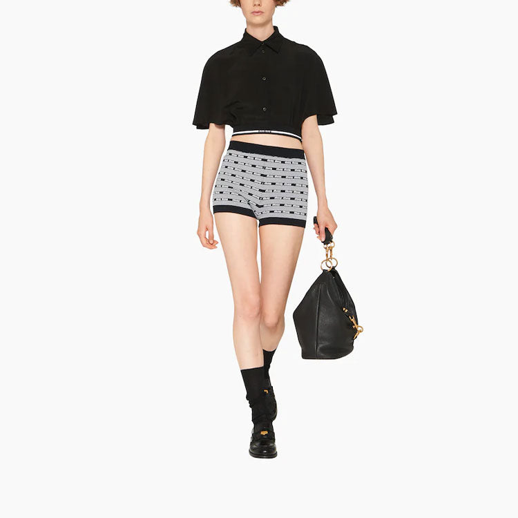MIU MIU Crop Tops Women's Black