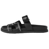 HERMES Chypre Rubber Sole Slip-Resistant Slide Slippers Women's Black
