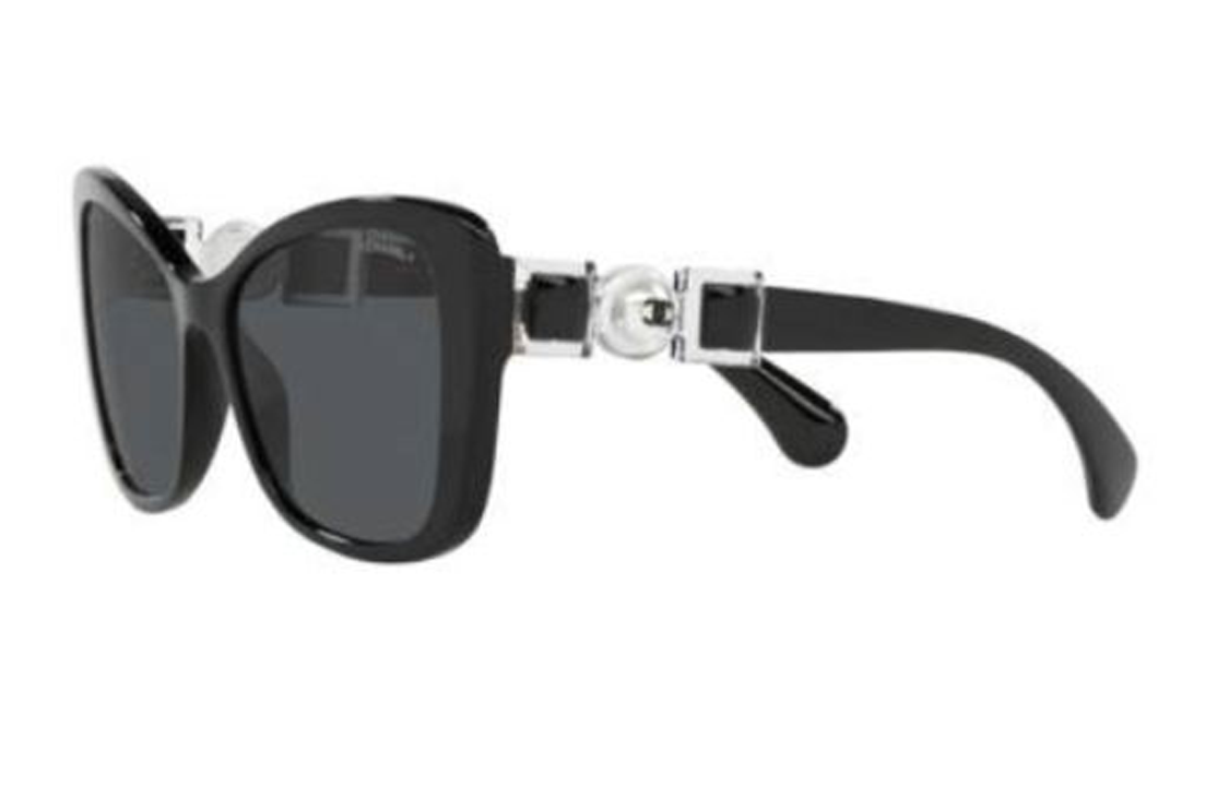 CHANEL Butterfly Sunglasses Women's Black