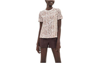 HERMES Pattern All Over Print Crew Neck Short-Sleeved T-Shirt T-Shirt Women's Pearl White