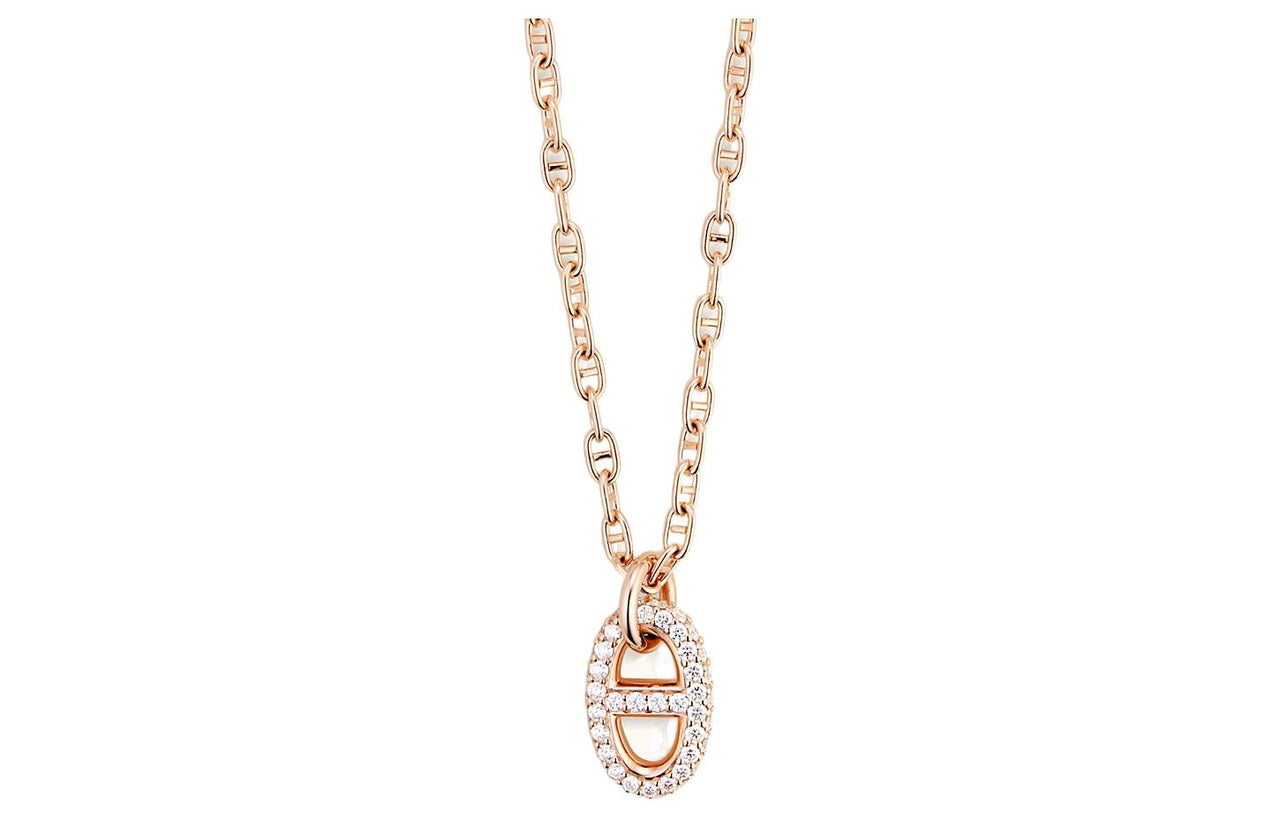 HERMES Farandole 18K Rose Gold Necklaces Women's