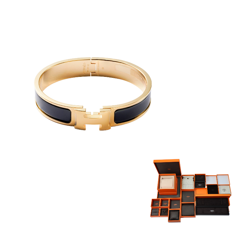 HERMES Clic Clac H Bracelet Gold tone Pm