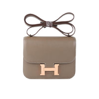 HERMES Constance Epsom Leather Shoulder Bag Crossbody Bag Mini Women's 18 Etoupe Elephant Gray
