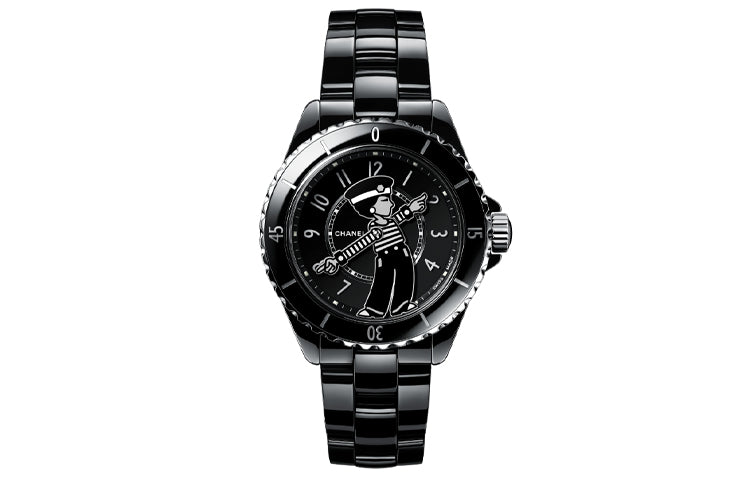 CHANEL J12 Collection Wrist Watch Automatic Mechanical Movement Ceramic Strap 38mm Black Dial Women's Watch