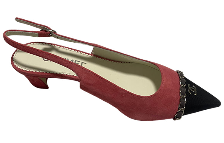 CHANEL High Heels Women's Red Black