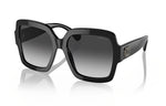 CHANEL Plate Frame Irregular Shape Sunglasses Unisex Black