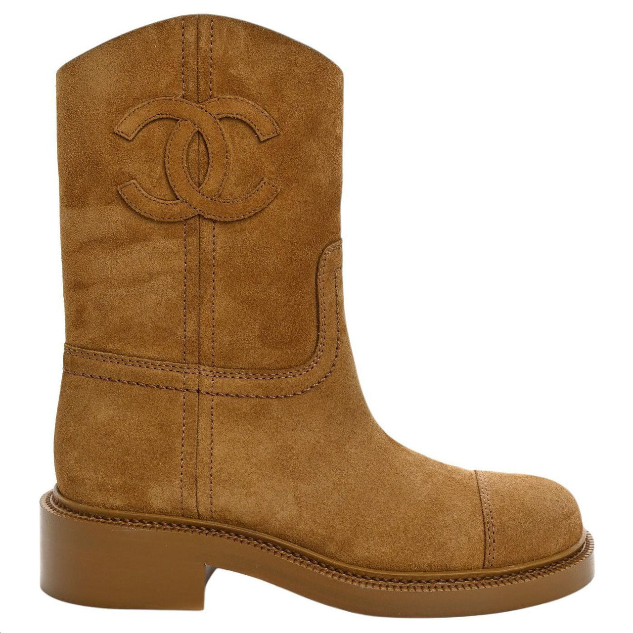 CHANEL Ankle Boots 4.5cm Women's Brown