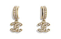 CHANEL Hoop Earrings Women's Gold