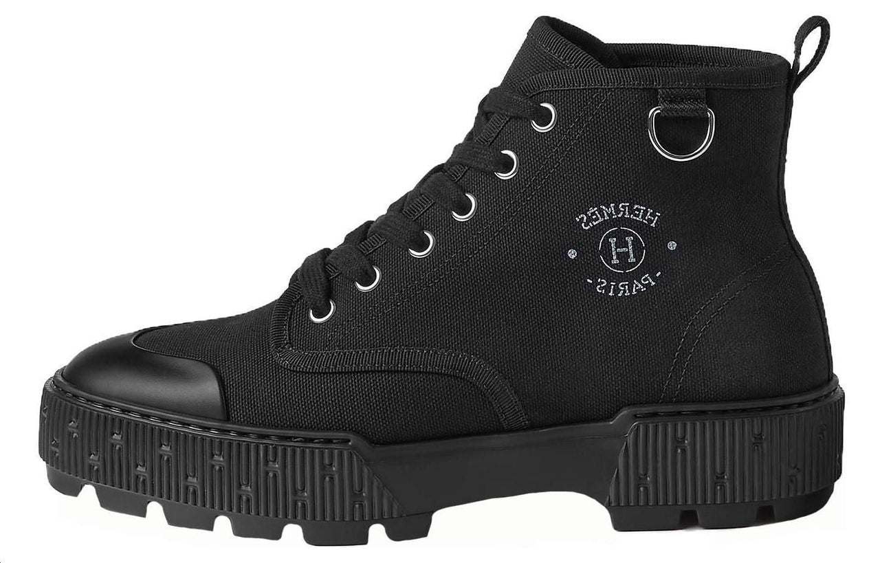 HERMES Itineraire Ankle Boots Women's Black