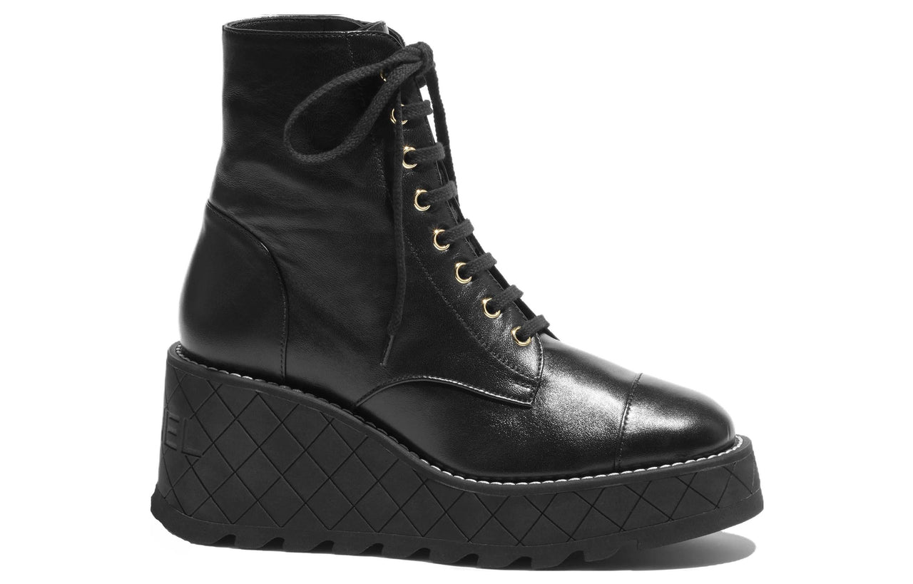 CHANEL Ankle Boots Women's Black