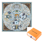 LOUIS VUITTON Silk Silk Scarves Women's Blue