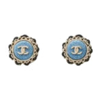CHANEL - Stud Earrings Unisex Blue